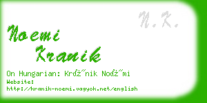 noemi kranik business card